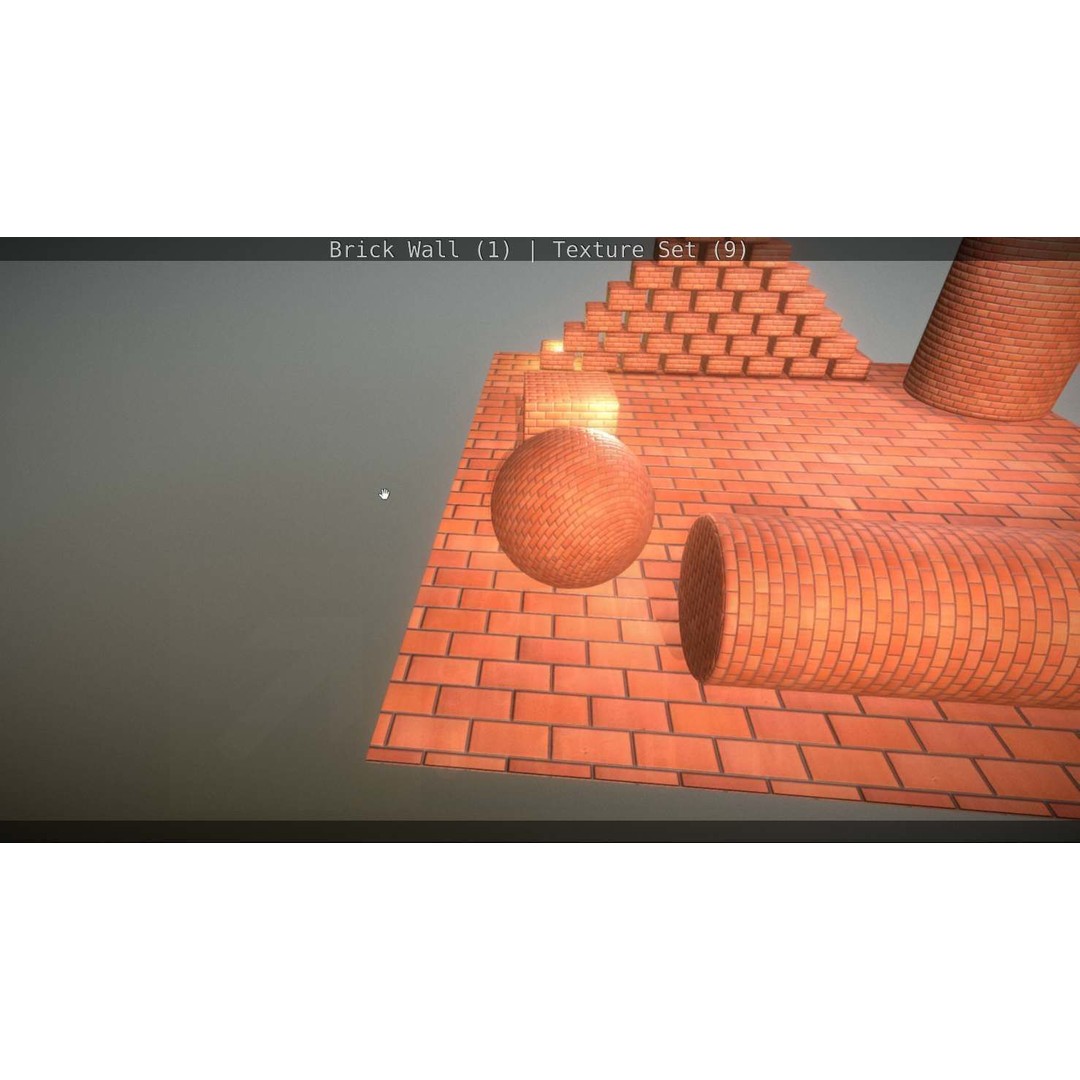 Brick Wall 3D Model – Seamless PBR Texture Set, FBX, OBJ - View 27