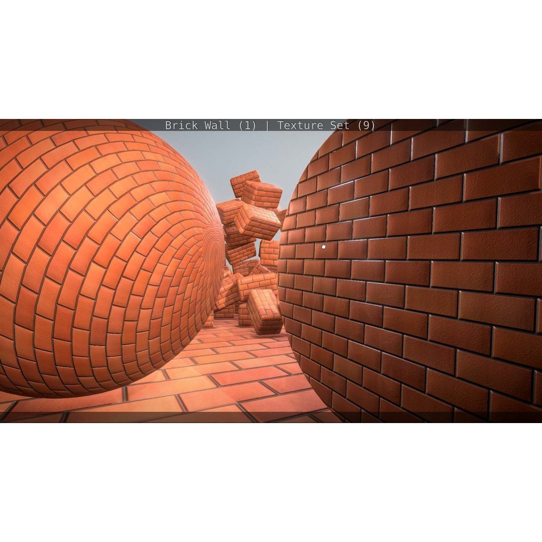 Brick Wall 3D Model – Seamless PBR Texture Set, FBX, OBJ - View 284