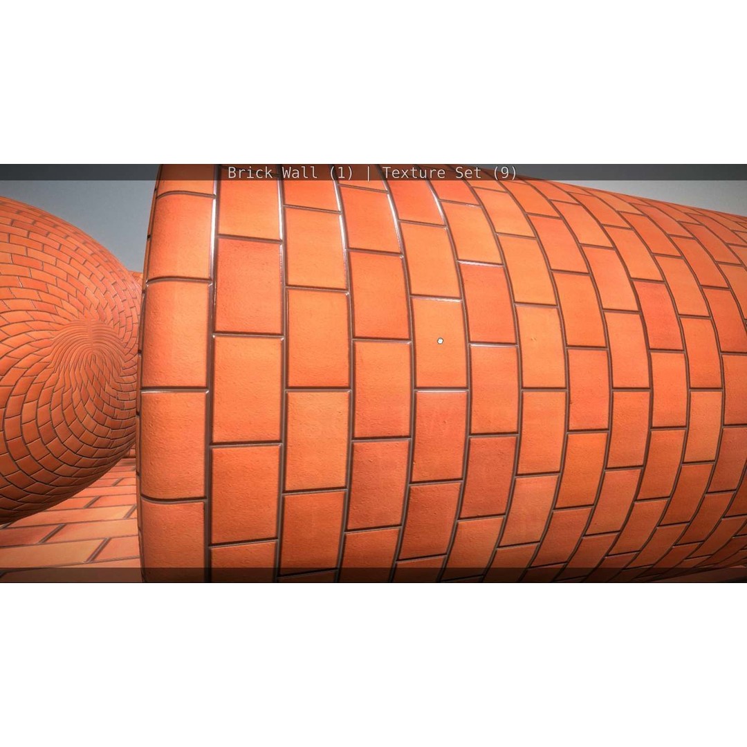 Brick Wall 3D Model – Seamless PBR Texture Set, FBX, OBJ - View 285