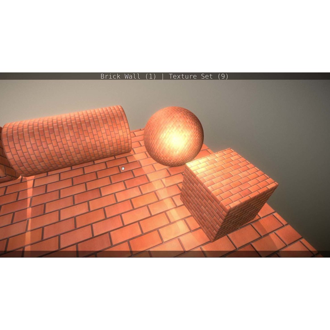 Brick Wall 3D Model – Seamless PBR Texture Set, FBX, OBJ - View 30
