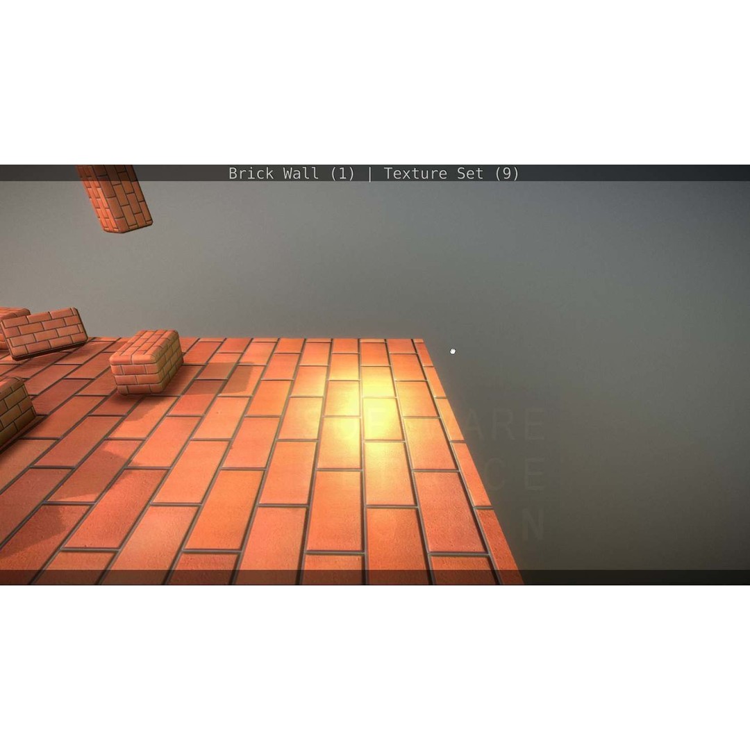 Brick Wall 3D Model – Seamless PBR Texture Set, FBX, OBJ - View 302