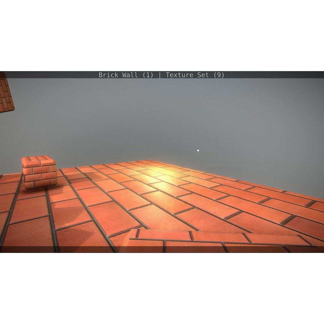 Brick Wall 3D Model – Seamless PBR Texture Set, FBX, OBJ - View 303