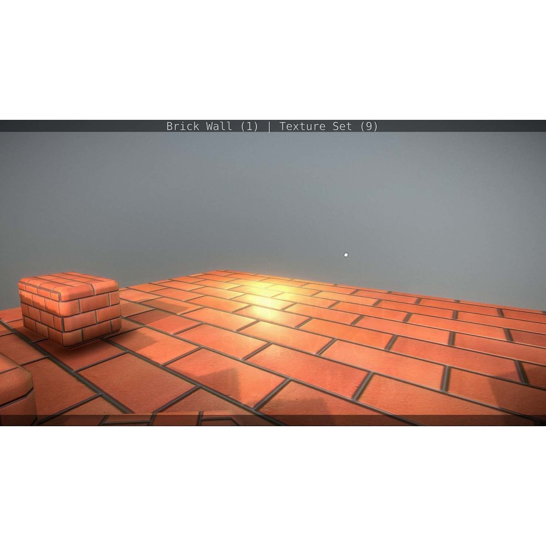 Brick Wall 3D Model – Seamless PBR Texture Set, FBX, OBJ - View 304