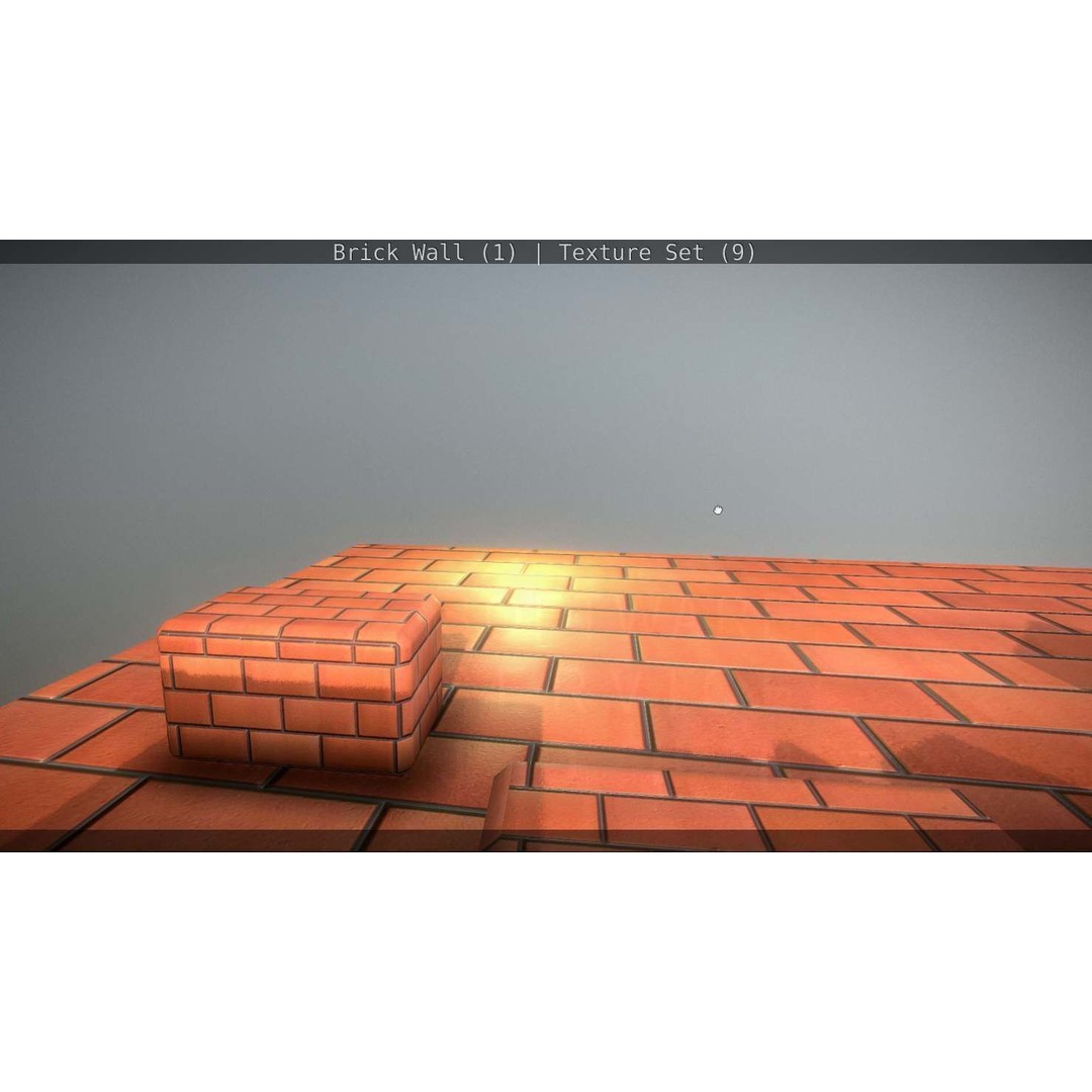 Brick Wall 3D Model – Seamless PBR Texture Set, FBX, OBJ - View 305