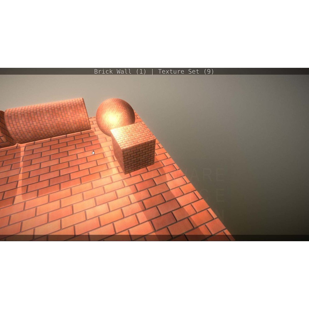 Brick Wall 3D Model – Seamless PBR Texture Set, FBX, OBJ - View 36