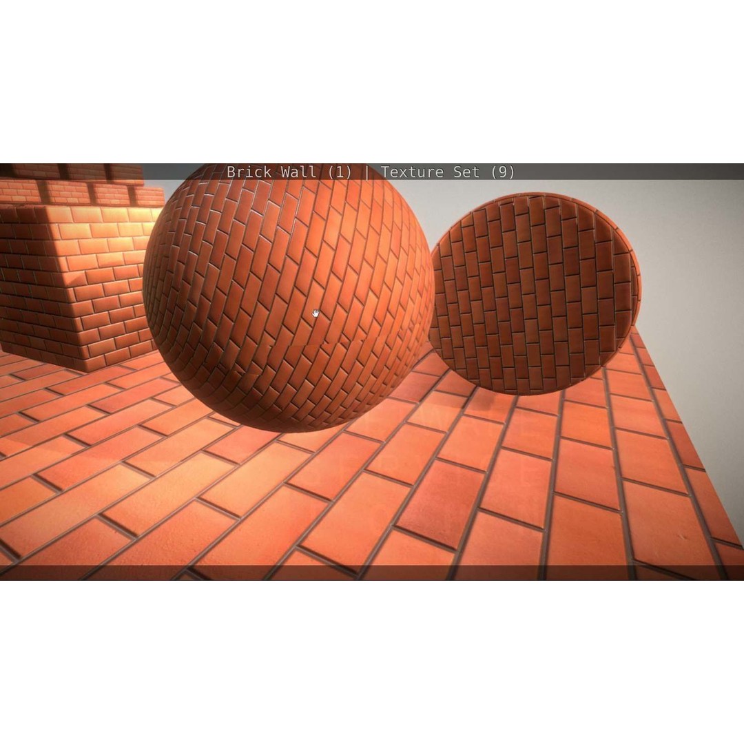 Brick Wall 3D Model – Seamless PBR Texture Set, FBX, OBJ - View 39