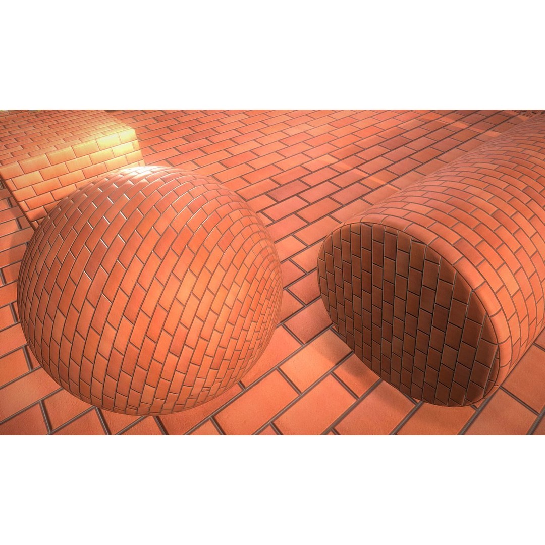 Brick Wall 3D Model – Seamless PBR Texture Set, FBX, OBJ - View 4