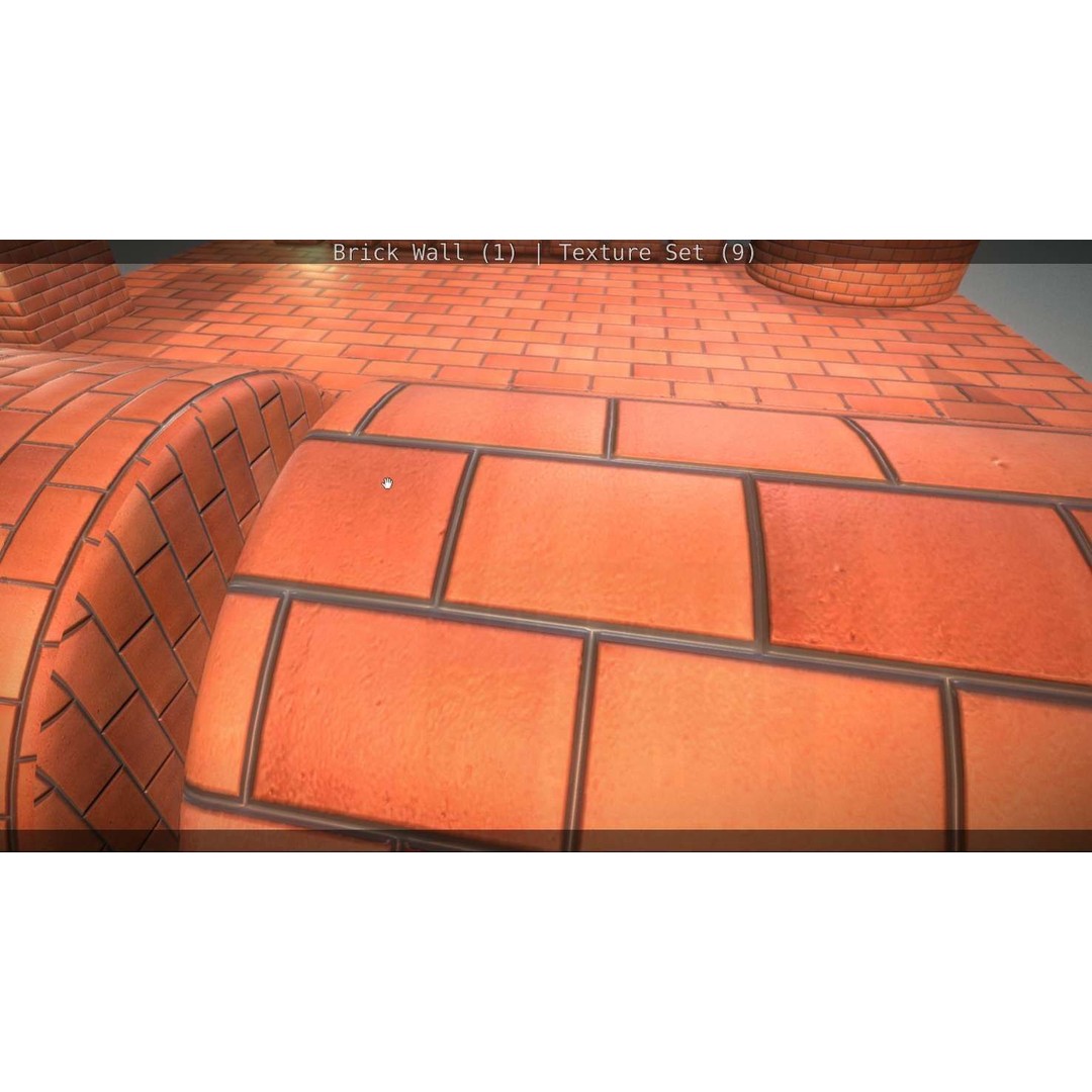 Brick Wall 3D Model – Seamless PBR Texture Set, FBX, OBJ - View 42