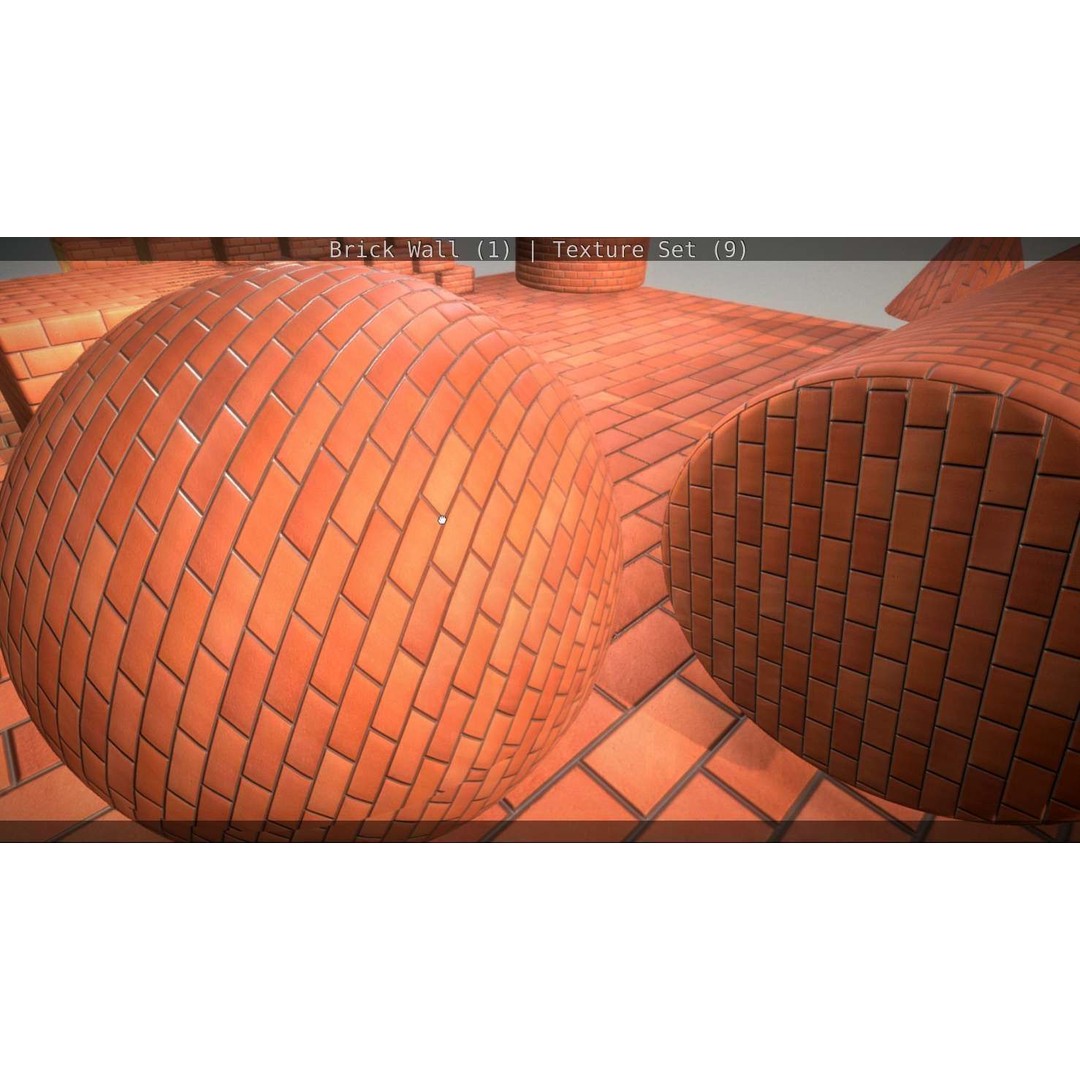 Brick Wall 3D Model – Seamless PBR Texture Set, FBX, OBJ - View 46