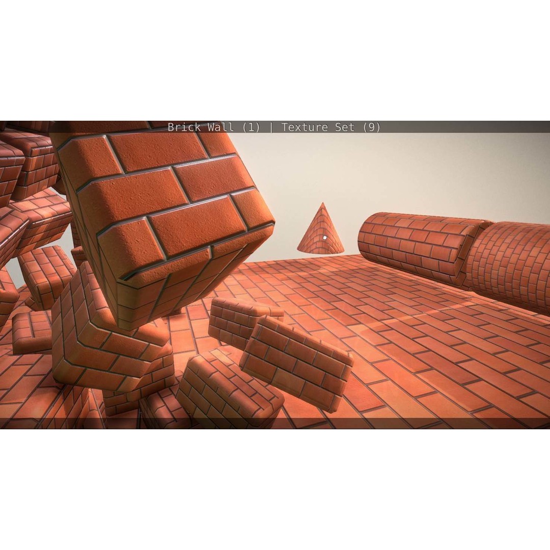 Brick Wall 3D Model – Seamless PBR Texture Set, FBX, OBJ - View 5