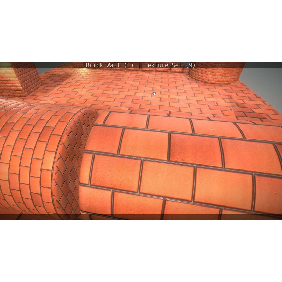 Brick Wall 3D Model – Seamless PBR Texture Set, FBX, OBJ - View 51