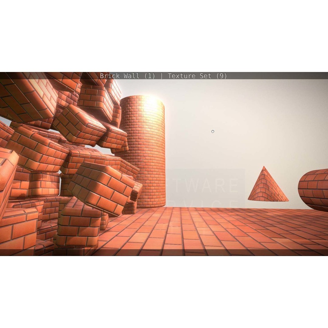 Brick Wall 3D Model – Seamless PBR Texture Set, FBX, OBJ - View 59