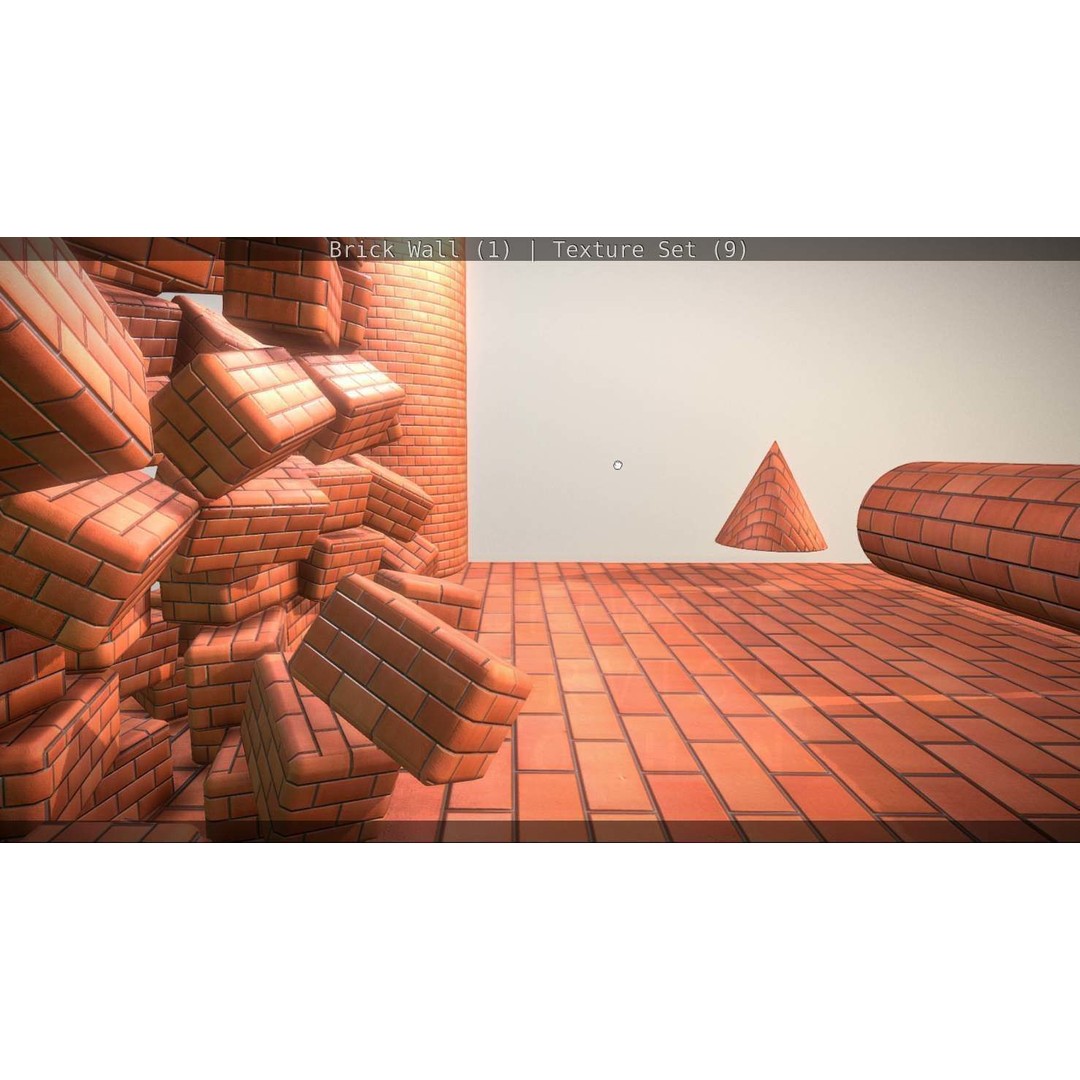 Brick Wall 3D Model – Seamless PBR Texture Set, FBX, OBJ - View 60