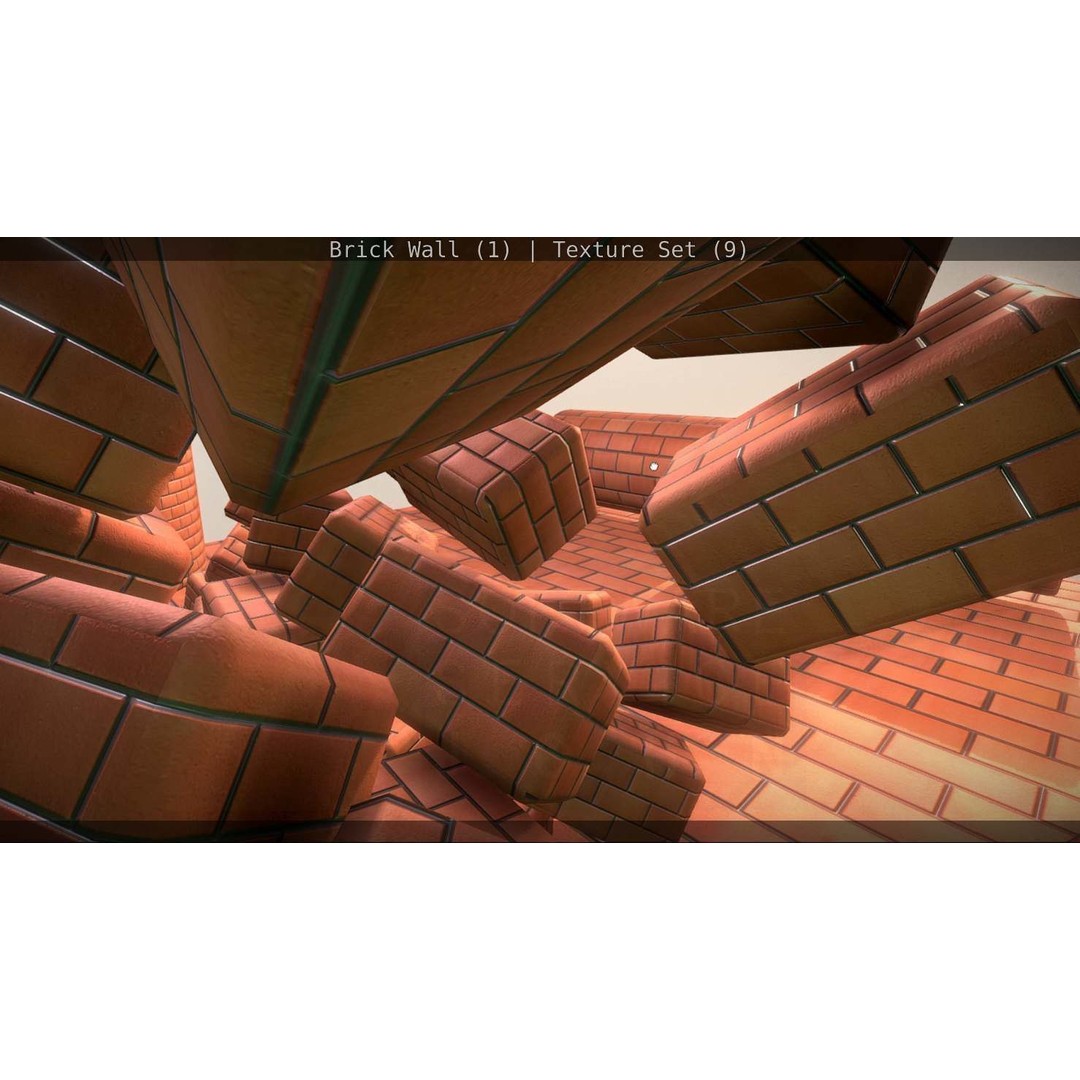 Brick Wall 3D Model – Seamless PBR Texture Set, FBX, OBJ - View 63