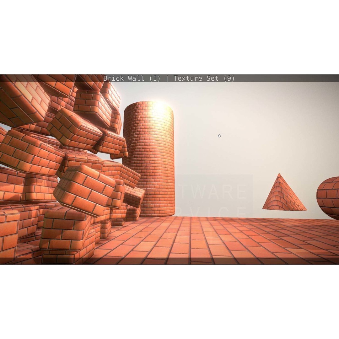 Brick Wall 3D Model – Seamless PBR Texture Set, FBX, OBJ - View 64