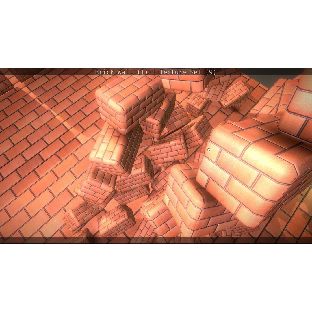 Brick Wall 3D Model – Seamless PBR Texture Set, FBX, OBJ - View 67