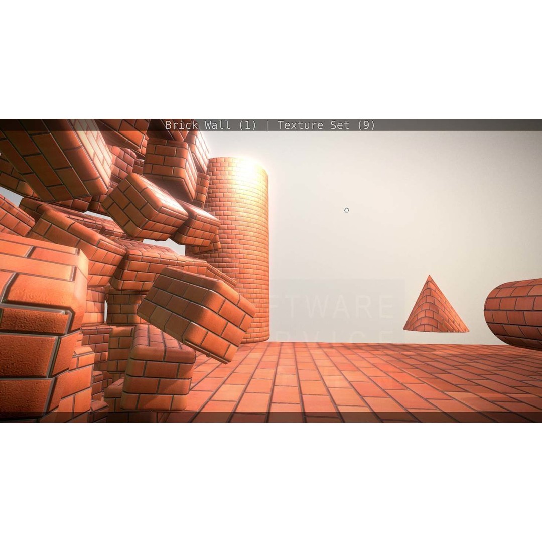 Brick Wall 3D Model – Seamless PBR Texture Set, FBX, OBJ - View 68