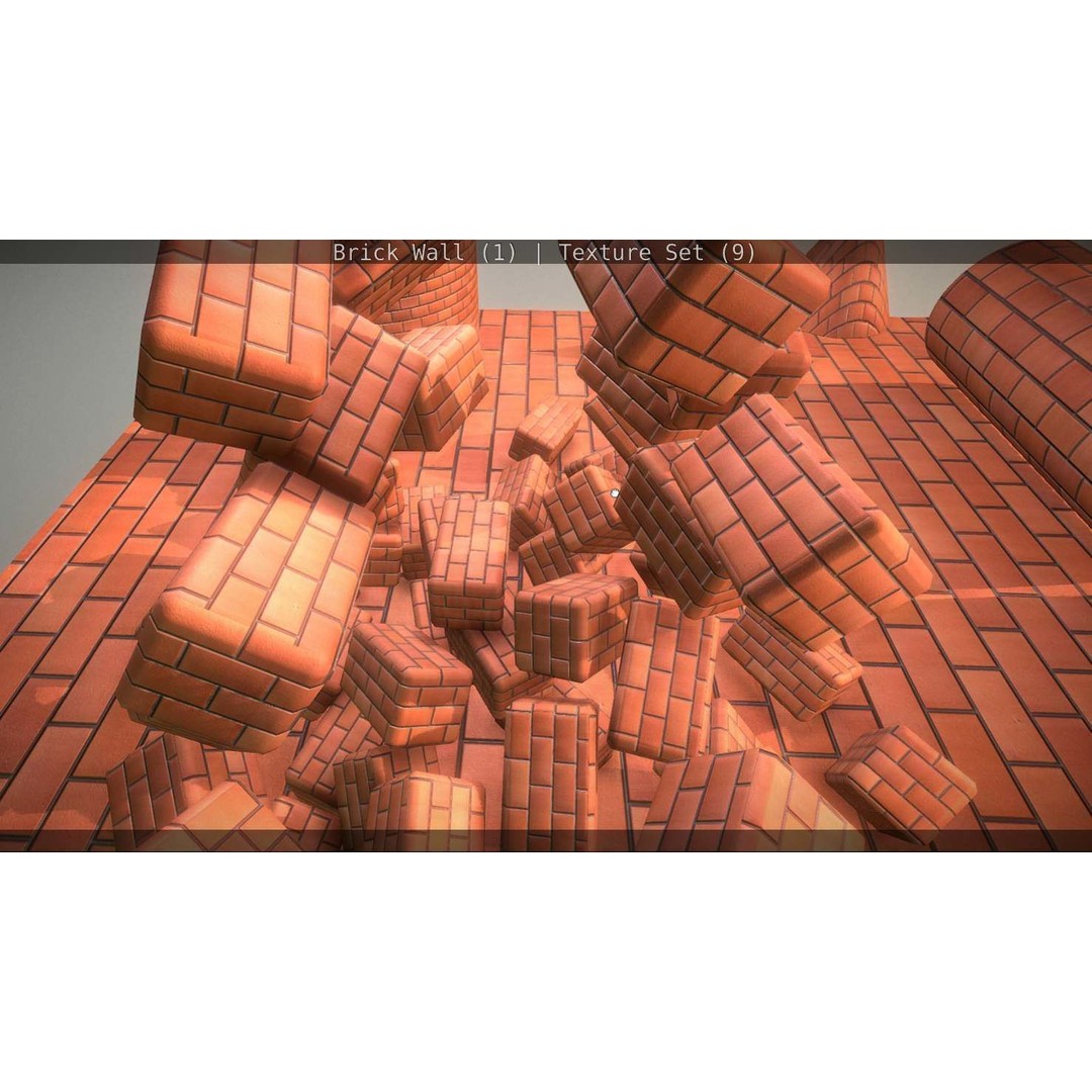 Brick Wall 3D Model – Seamless PBR Texture Set, FBX, OBJ - View 7