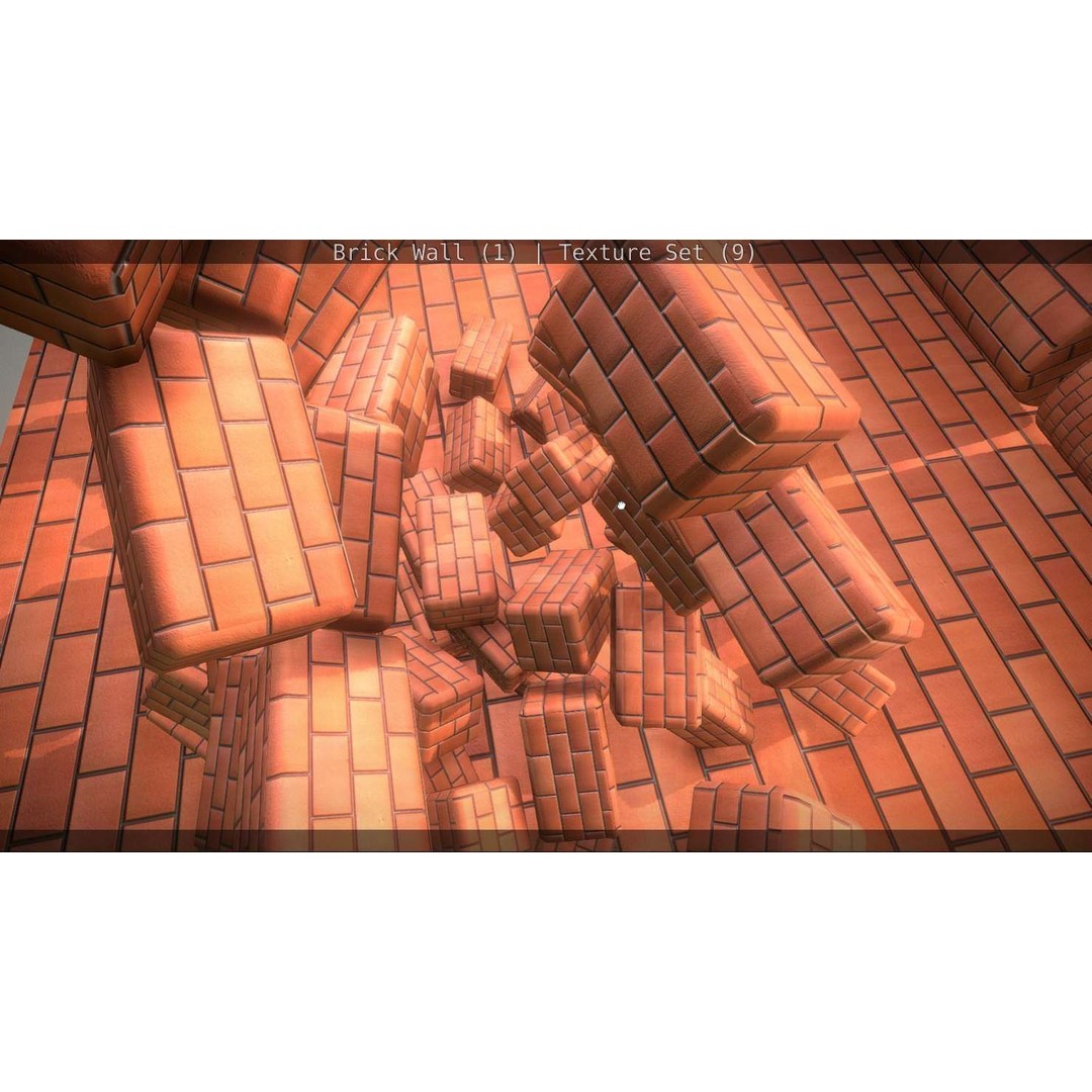 Brick Wall 3D Model – Seamless PBR Texture Set, FBX, OBJ - View 71