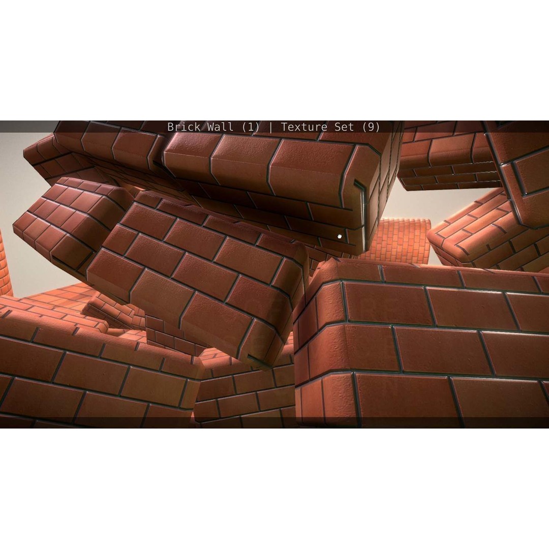 Brick Wall 3D Model – Seamless PBR Texture Set, FBX, OBJ - View 72