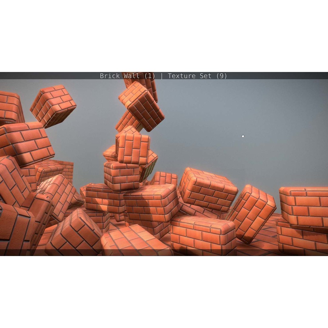 Brick Wall 3D Model – Seamless PBR Texture Set, FBX, OBJ - View 81