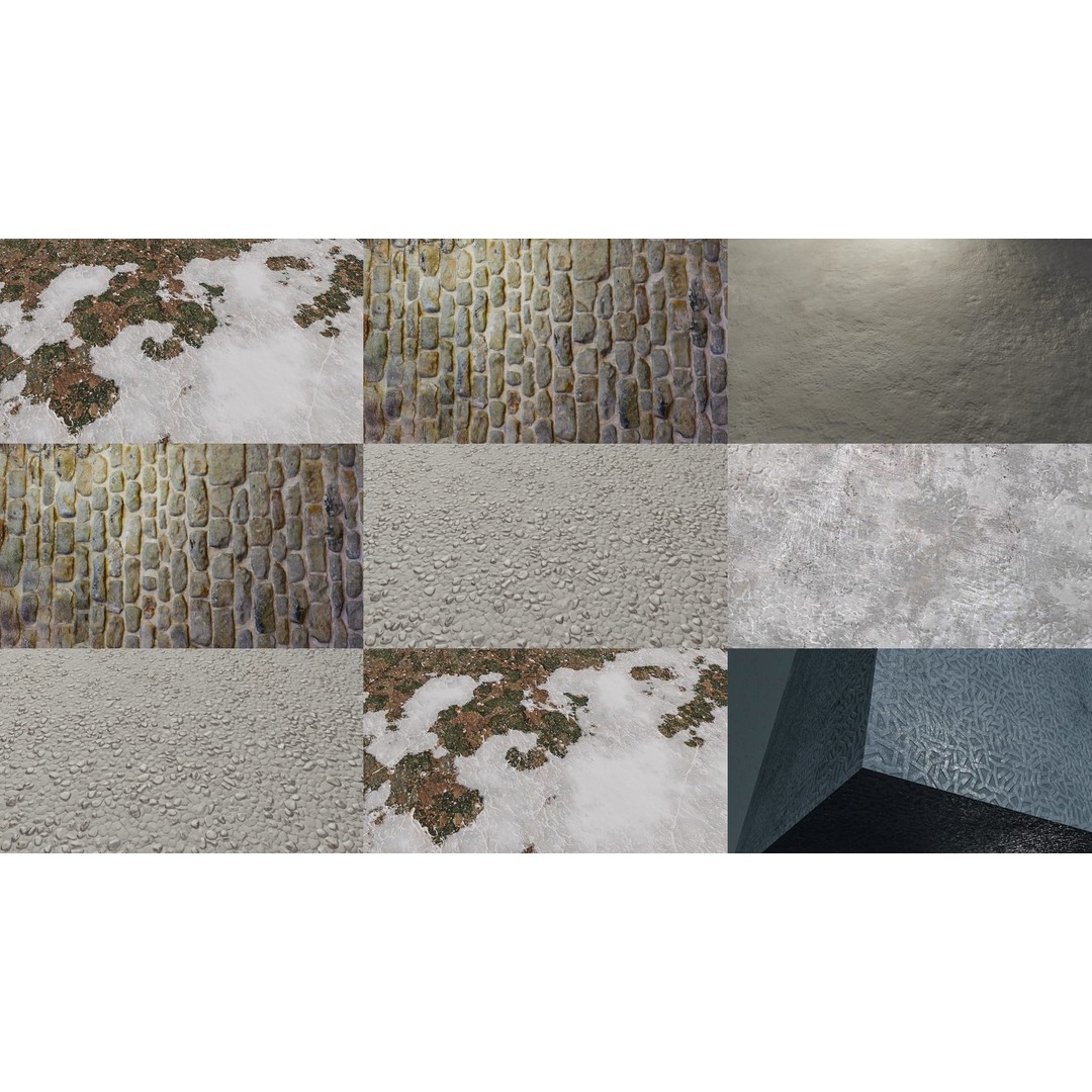 Wall PBR Texture Pack 3D Model – High-Quality Textures for Game Design - View 3