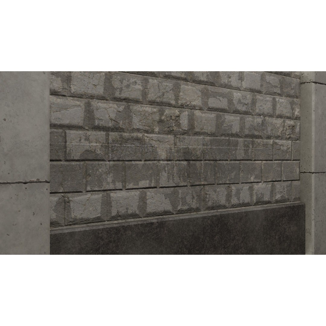 Wall PBR Texture Pack 3D Model – High-Quality Textures for Game Design - View 5