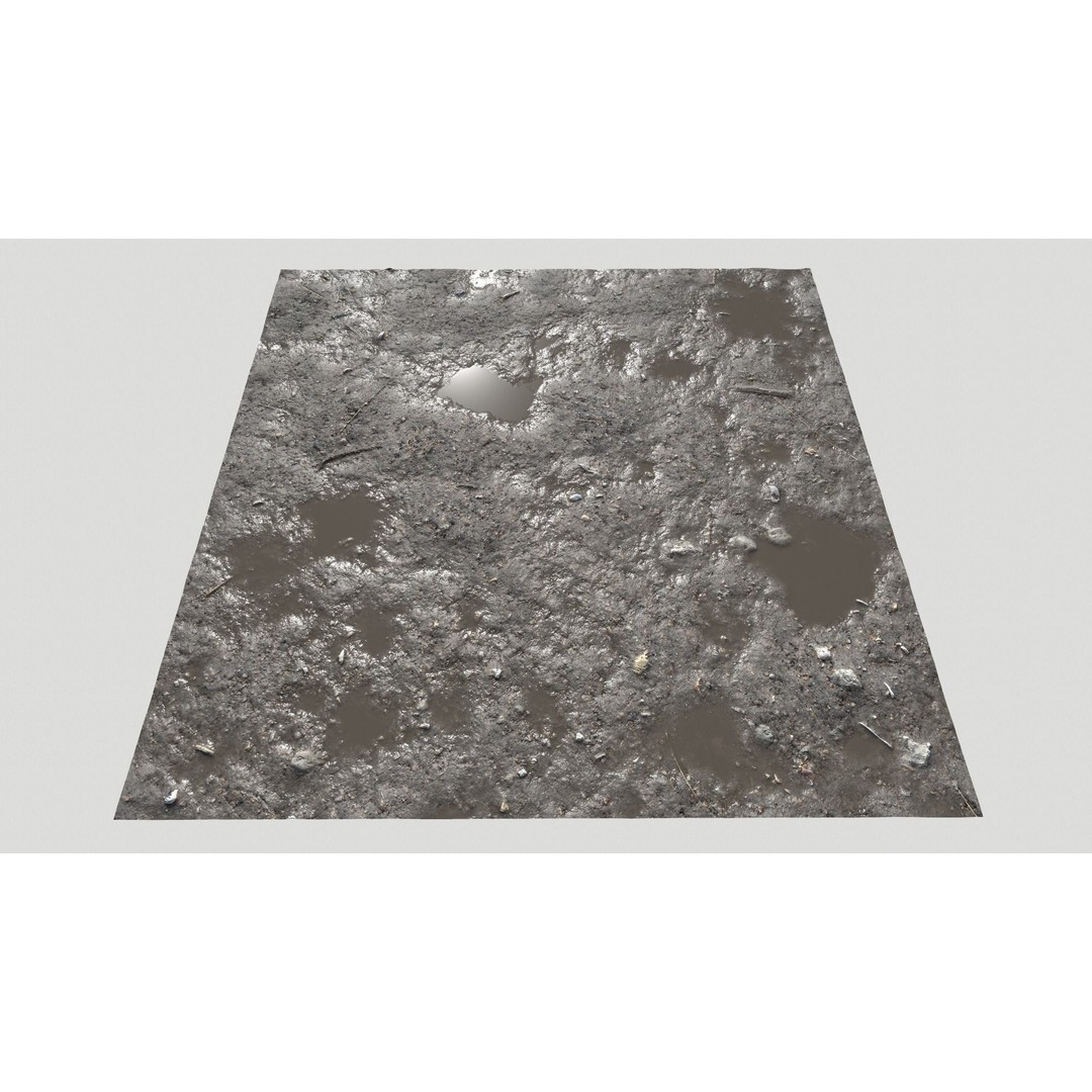 Dirt Terrain 3D Model – PBR Textures for Natural Environments, FBX - View 11