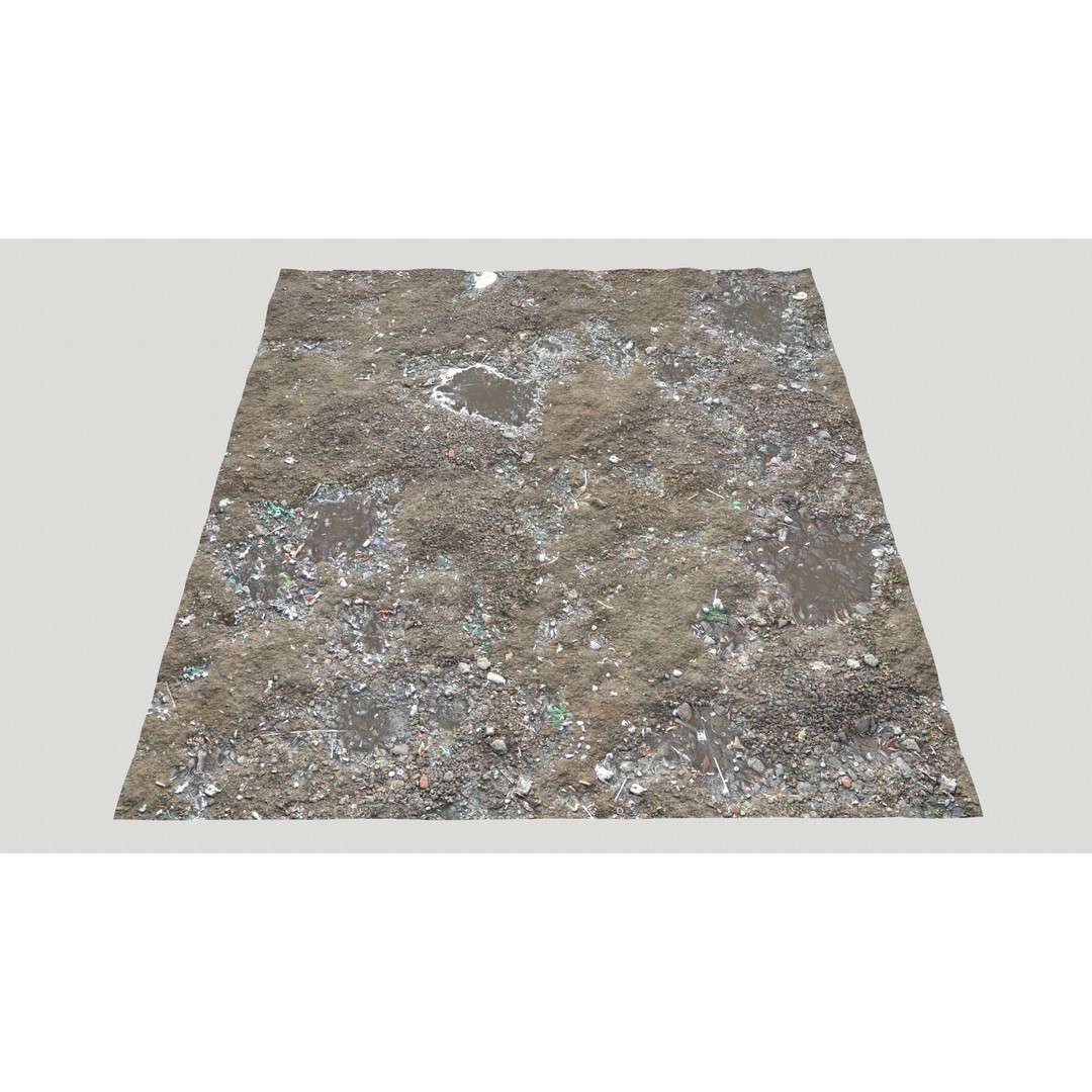 Dirt Terrain 3D Model – PBR Textures for Natural Environments, FBX - View 12