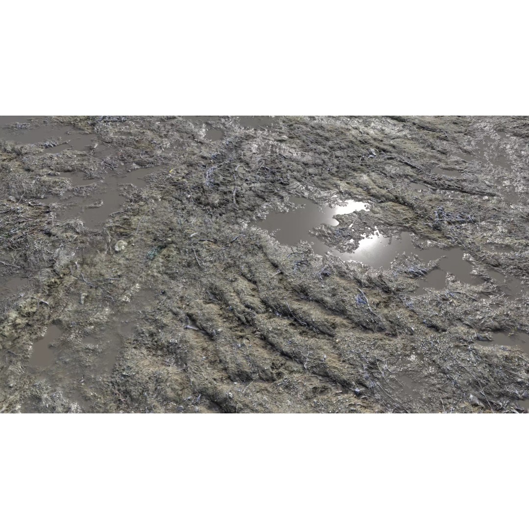 Dirt Terrain 3D Model – PBR Textures for Natural Environments, FBX - View 2