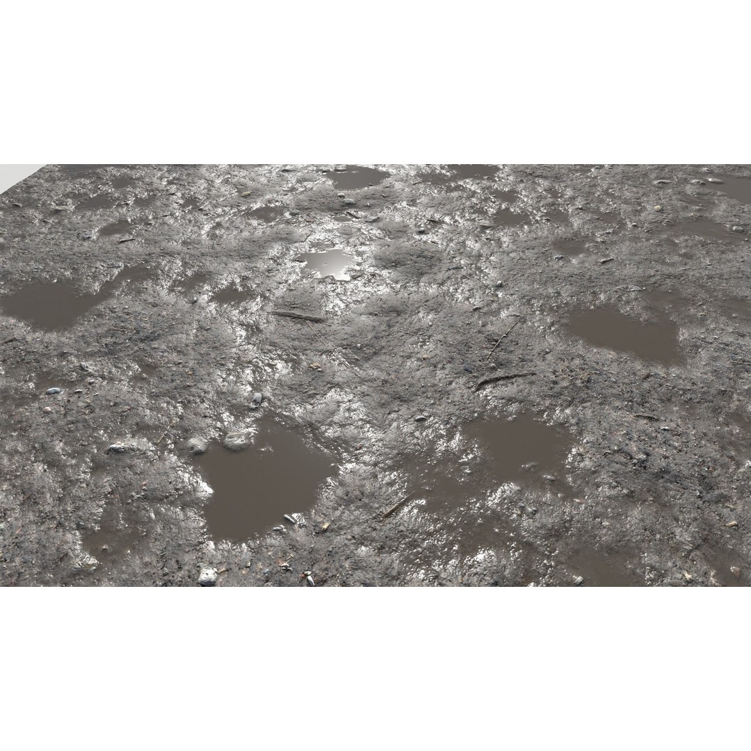 Dirt Terrain 3D Model – PBR Textures for Natural Environments, FBX - View 8