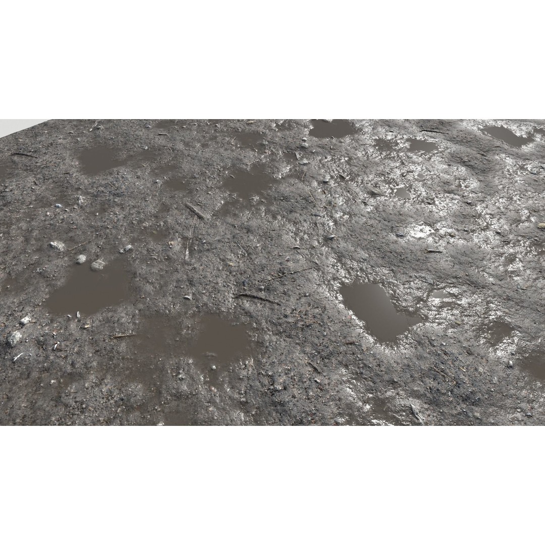 Dirt Terrain 3D Model – PBR Textures for Natural Environments, FBX - View 9