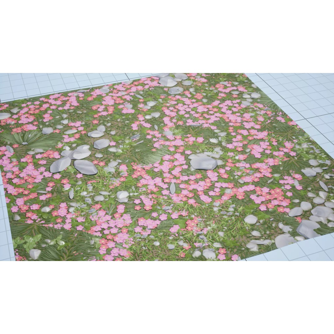 Stylized Ground Materials 3D Model – PBR Textures for Unreal Engine