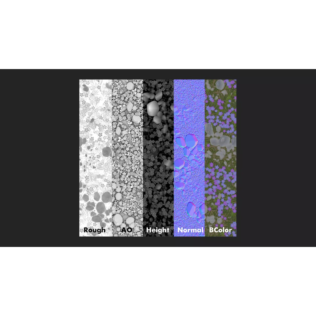 Stylized Ground Materials 3D Model – PBR Textures for Unreal Engine - View 11
