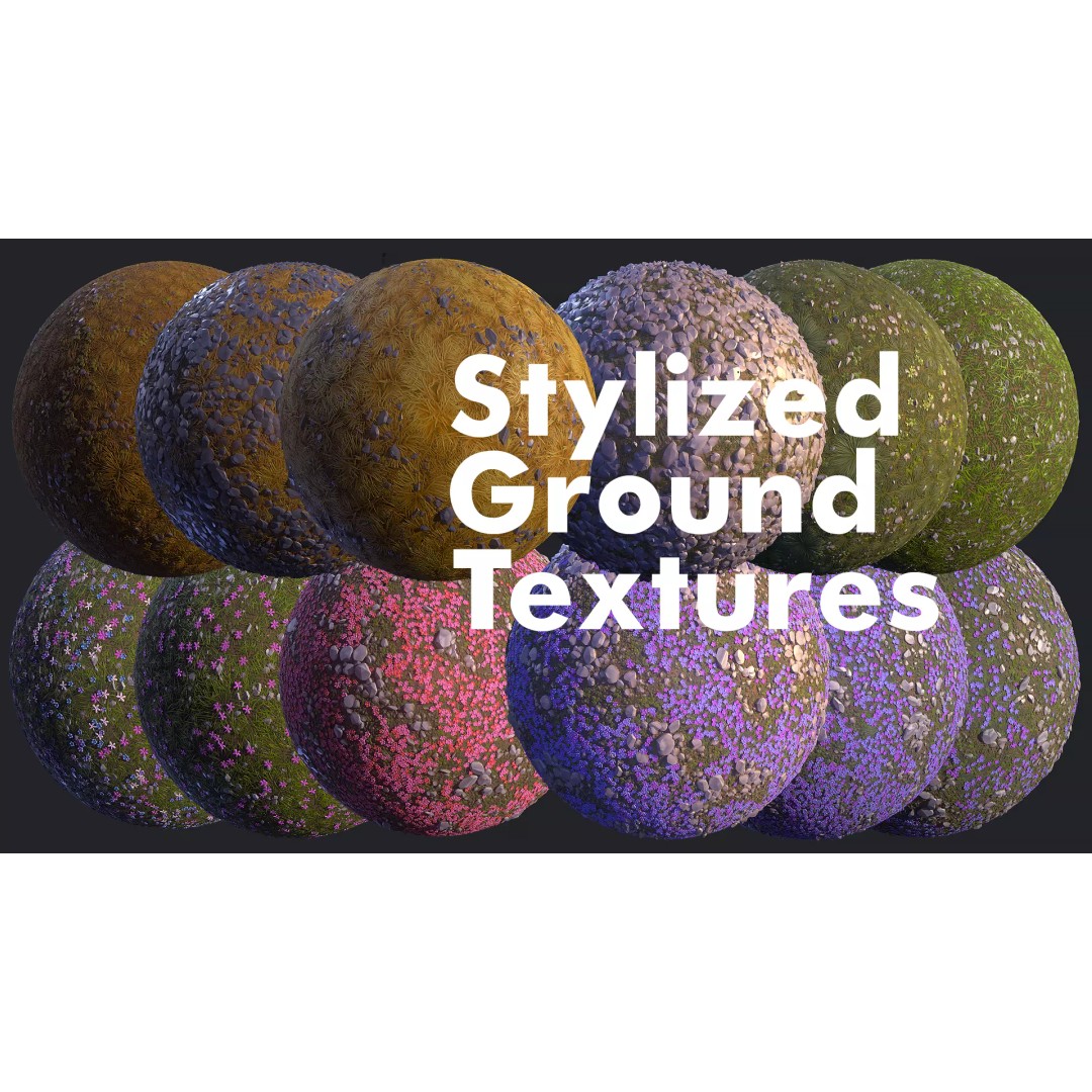 Stylized Ground Materials 3D Model – PBR Textures for Unreal Engine - View 2