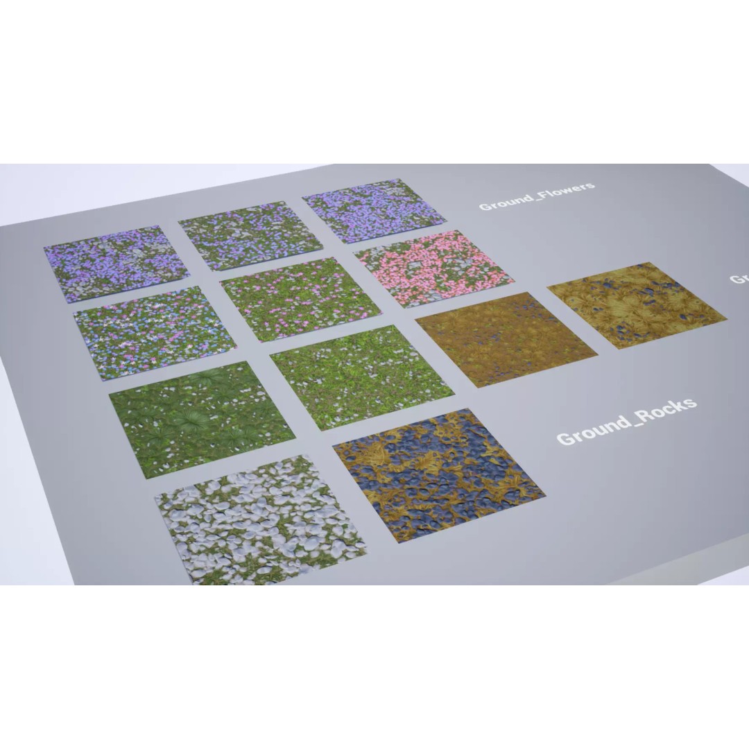 Stylized Ground Materials 3D Model – PBR Textures for Unreal Engine - View 20