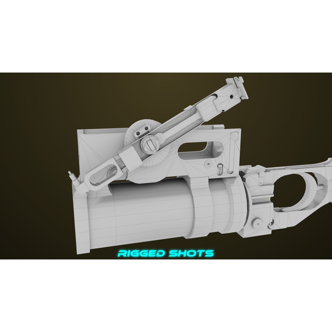 Light Machine Gun 3D Model – Low Poly PBR Game Asset, FBX, Unity, UE - View 101