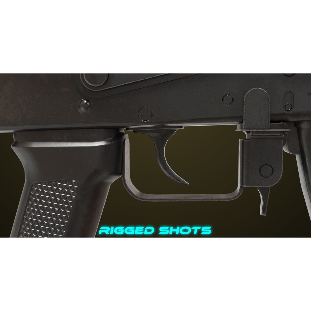 Light Machine Gun 3D Model – Low Poly PBR Game Asset, FBX, Unity, UE - View 18