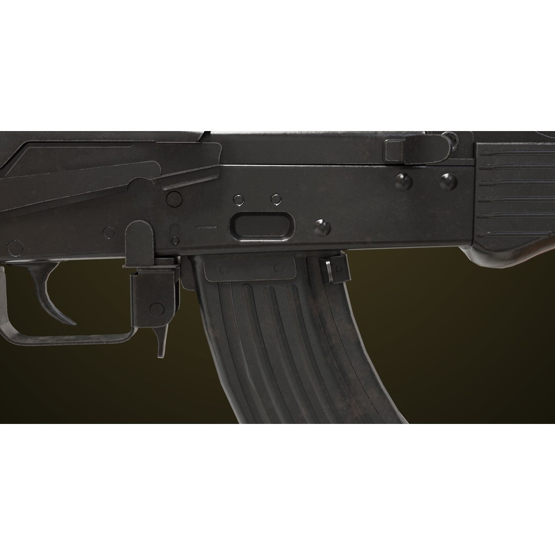 Light Machine Gun 3D Model – Low Poly PBR Game Asset, FBX, Unity, UE - View 22