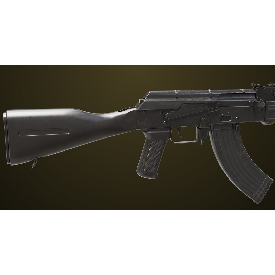Light Machine Gun 3D Model – Low Poly PBR Game Asset, FBX, Unity, UE - View 25
