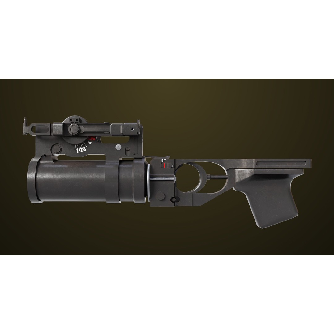 Light Machine Gun 3D Model – Low Poly PBR Game Asset, FBX, Unity, UE - View 26