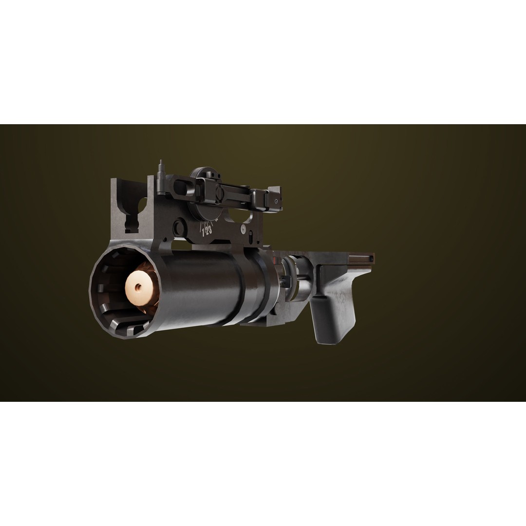 Light Machine Gun 3D Model – Low Poly PBR Game Asset, FBX, Unity, UE - View 27