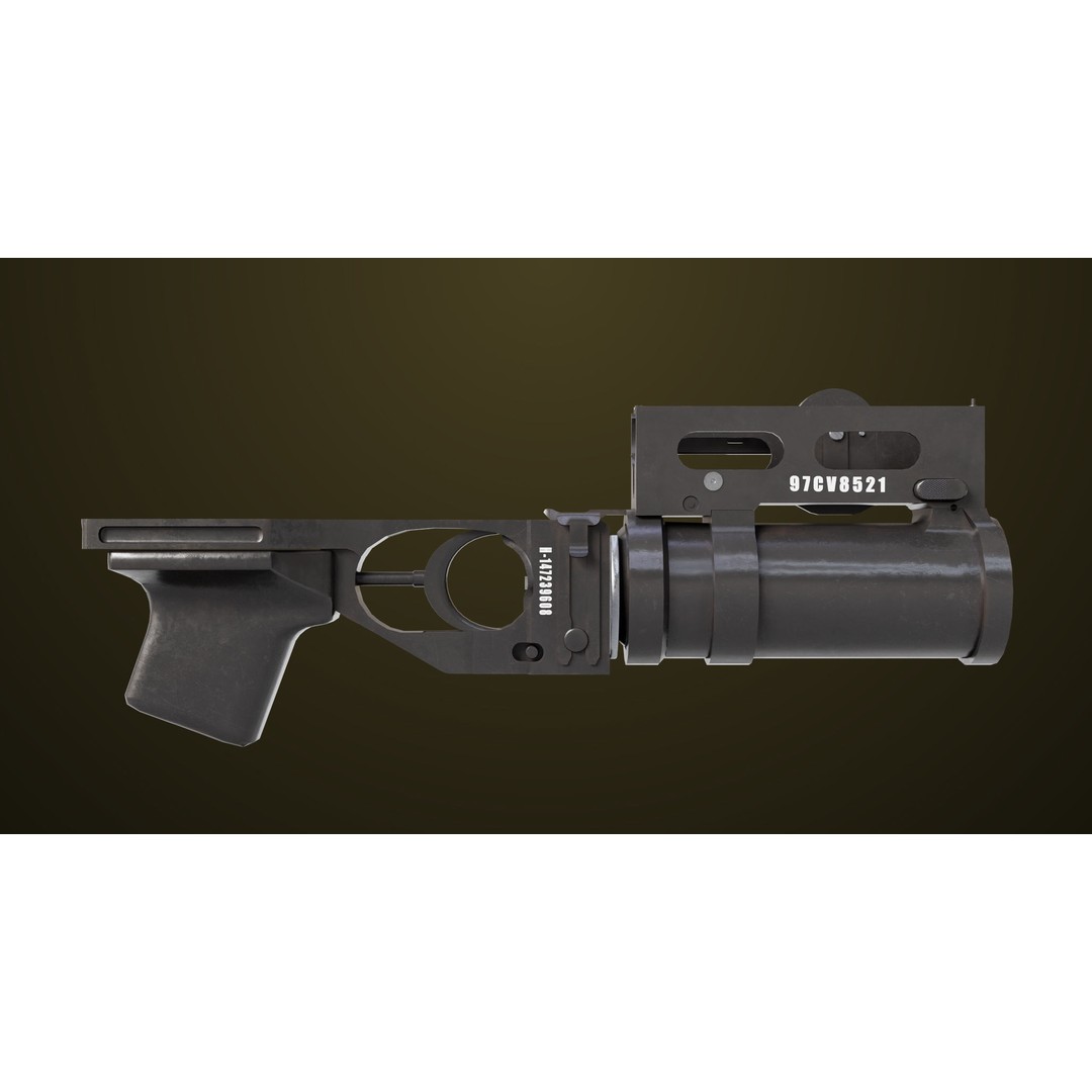 Light Machine Gun 3D Model – Low Poly PBR Game Asset, FBX, Unity, UE - View 28