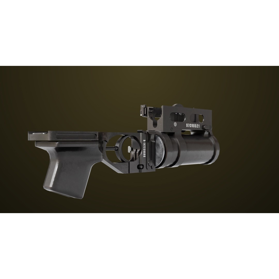 Light Machine Gun 3D Model – Low Poly PBR Game Asset, FBX, Unity, UE - View 29