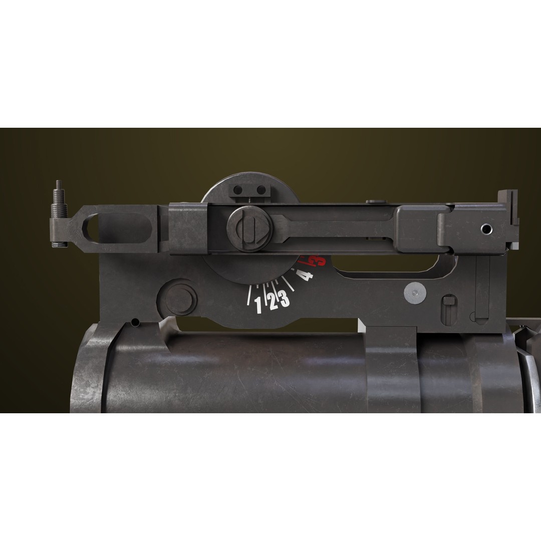 Light Machine Gun 3D Model – Low Poly PBR Game Asset, FBX, Unity, UE - View 36