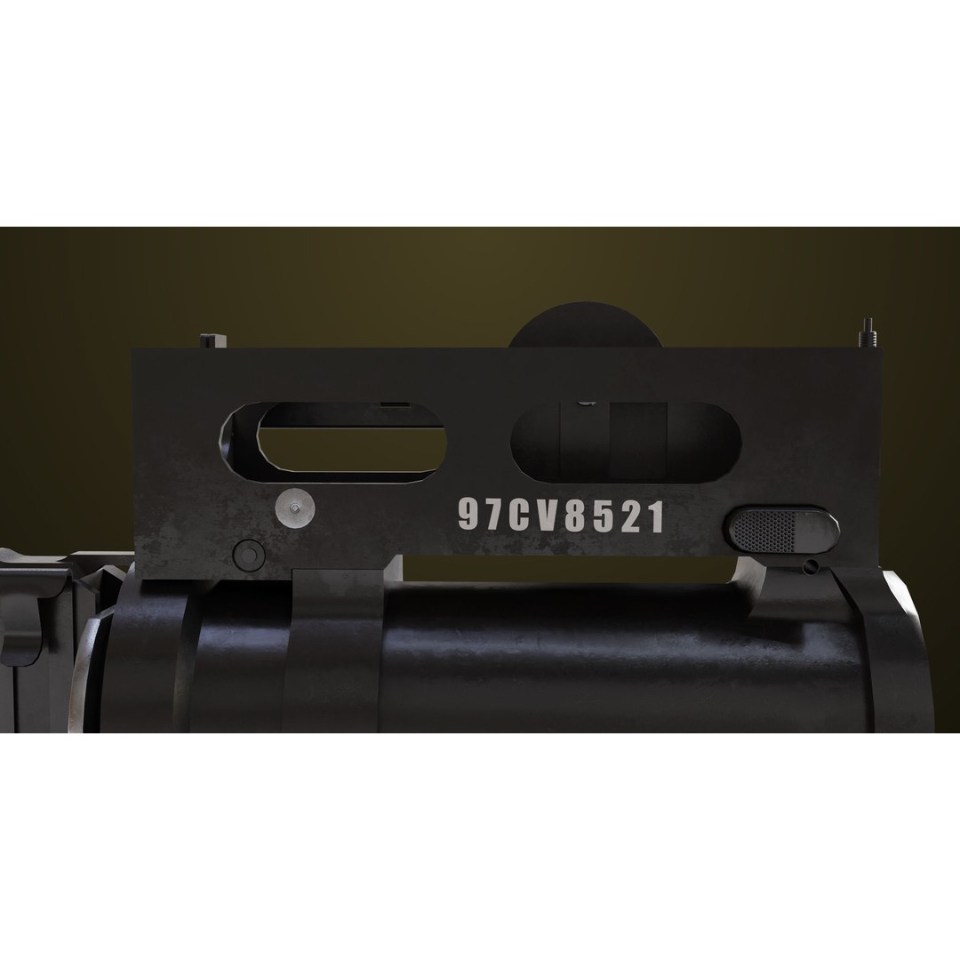 Light Machine Gun 3D Model – Low Poly PBR Game Asset, FBX, Unity, UE - View 37