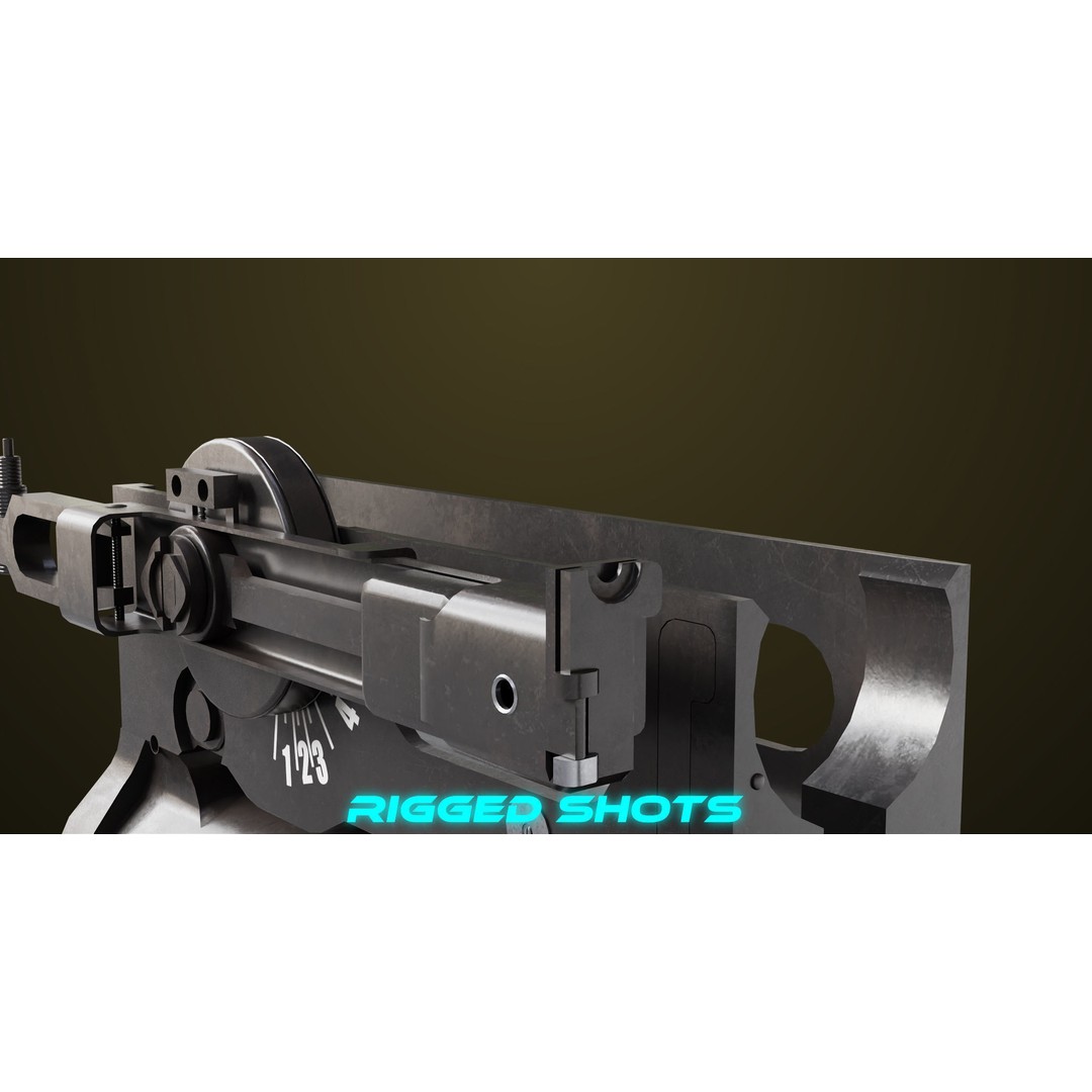 Light Machine Gun 3D Model – Low Poly PBR Game Asset, FBX, Unity, UE - View 42