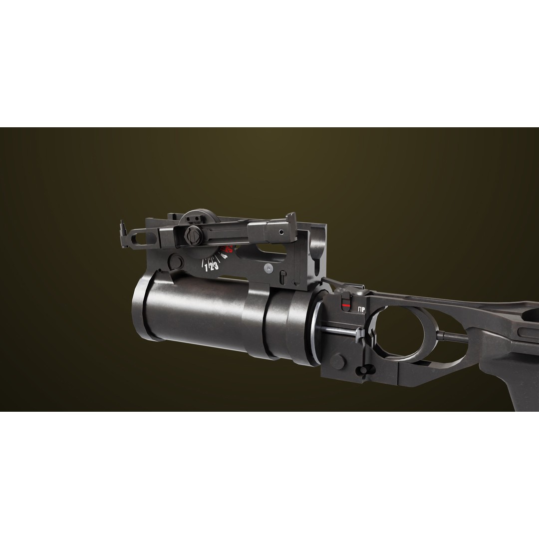Light Machine Gun 3D Model – Low Poly PBR Game Asset, FBX, Unity, UE - View 49