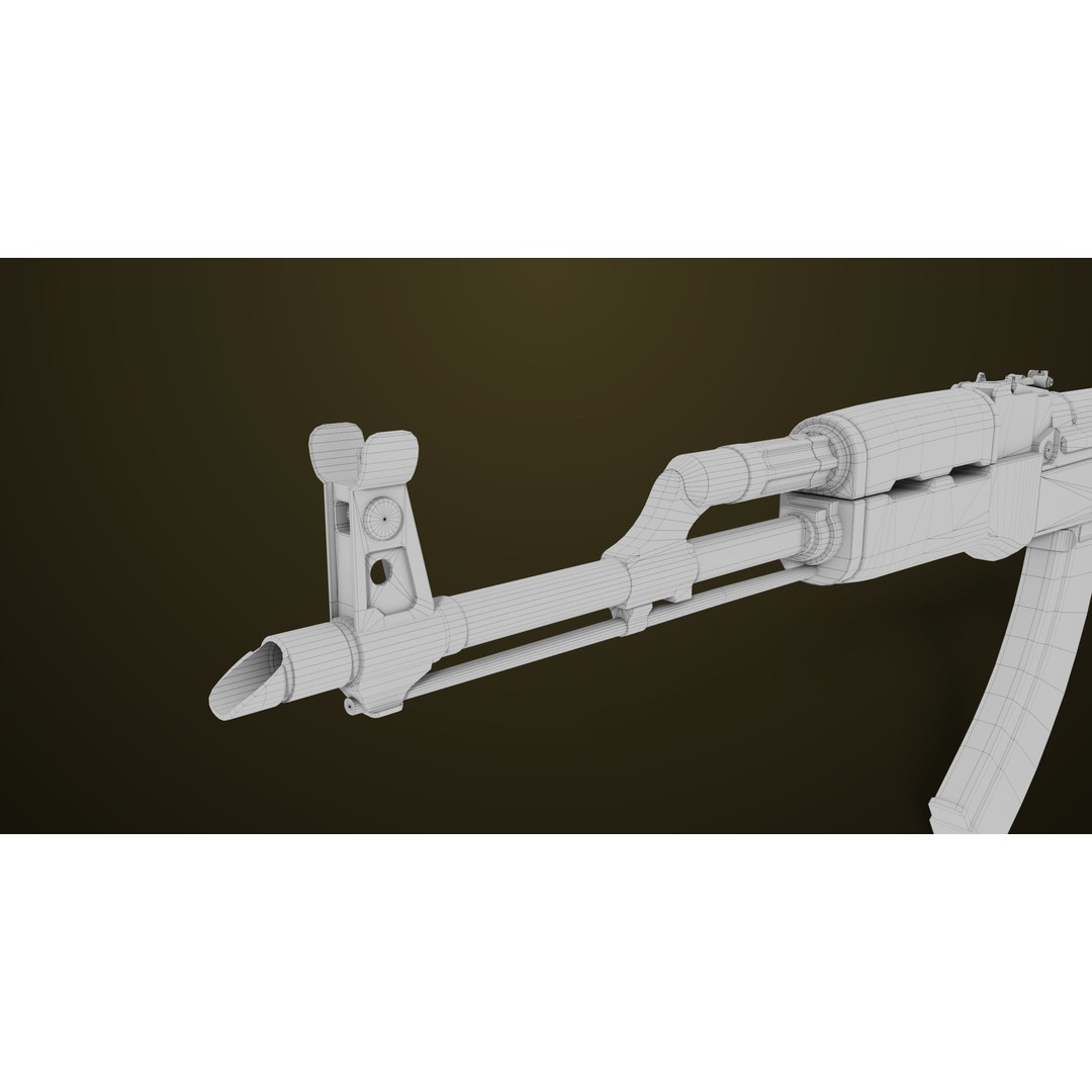 Light Machine Gun 3D Model – Low Poly PBR Game Asset, FBX, Unity, UE - View 57