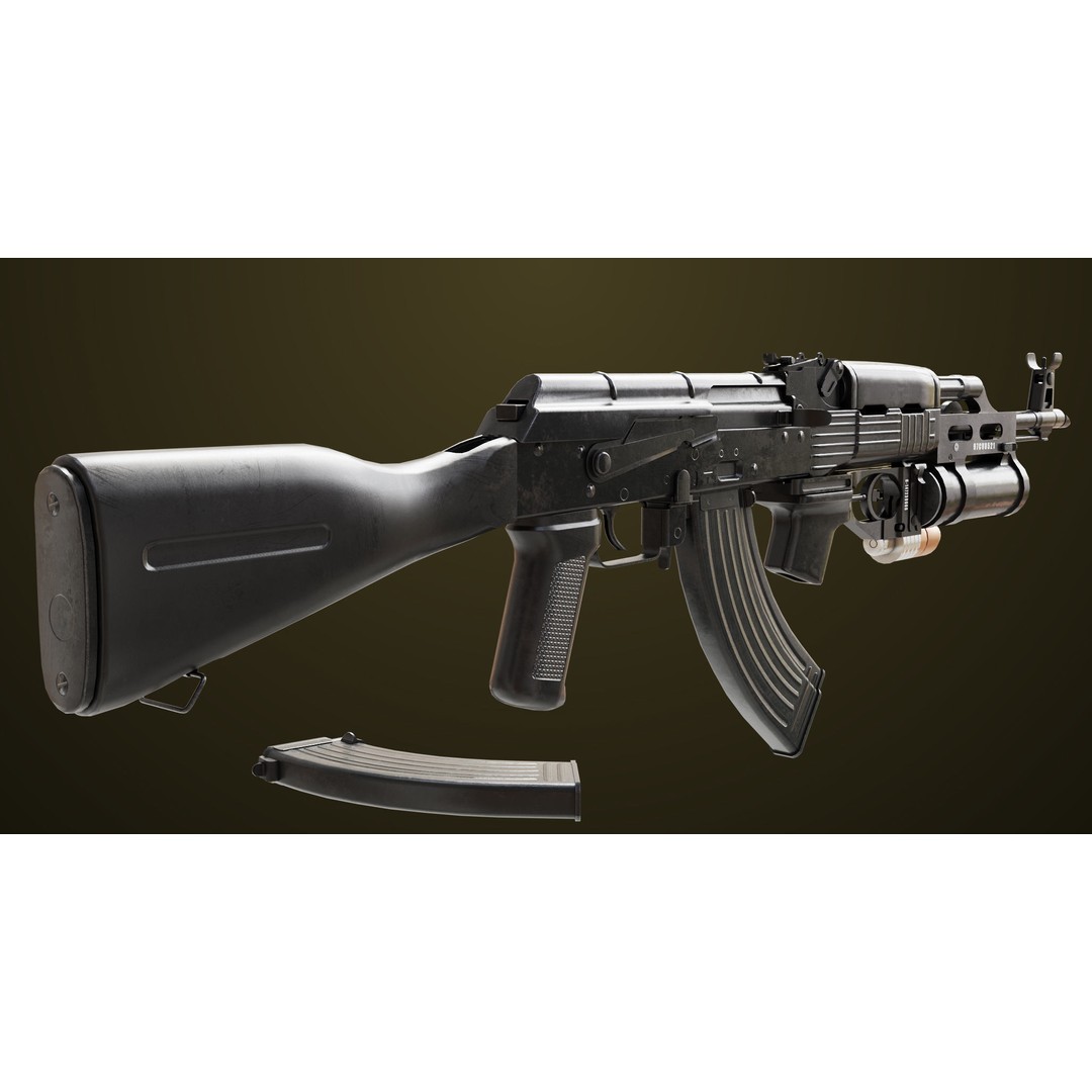 Light Machine Gun 3D Model – Low Poly PBR Game Asset, FBX, Unity, UE - View 6